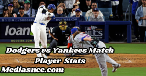 dodgers vs yankees match player stats